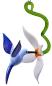 Preview: Blüte mit Kolibri, hängend